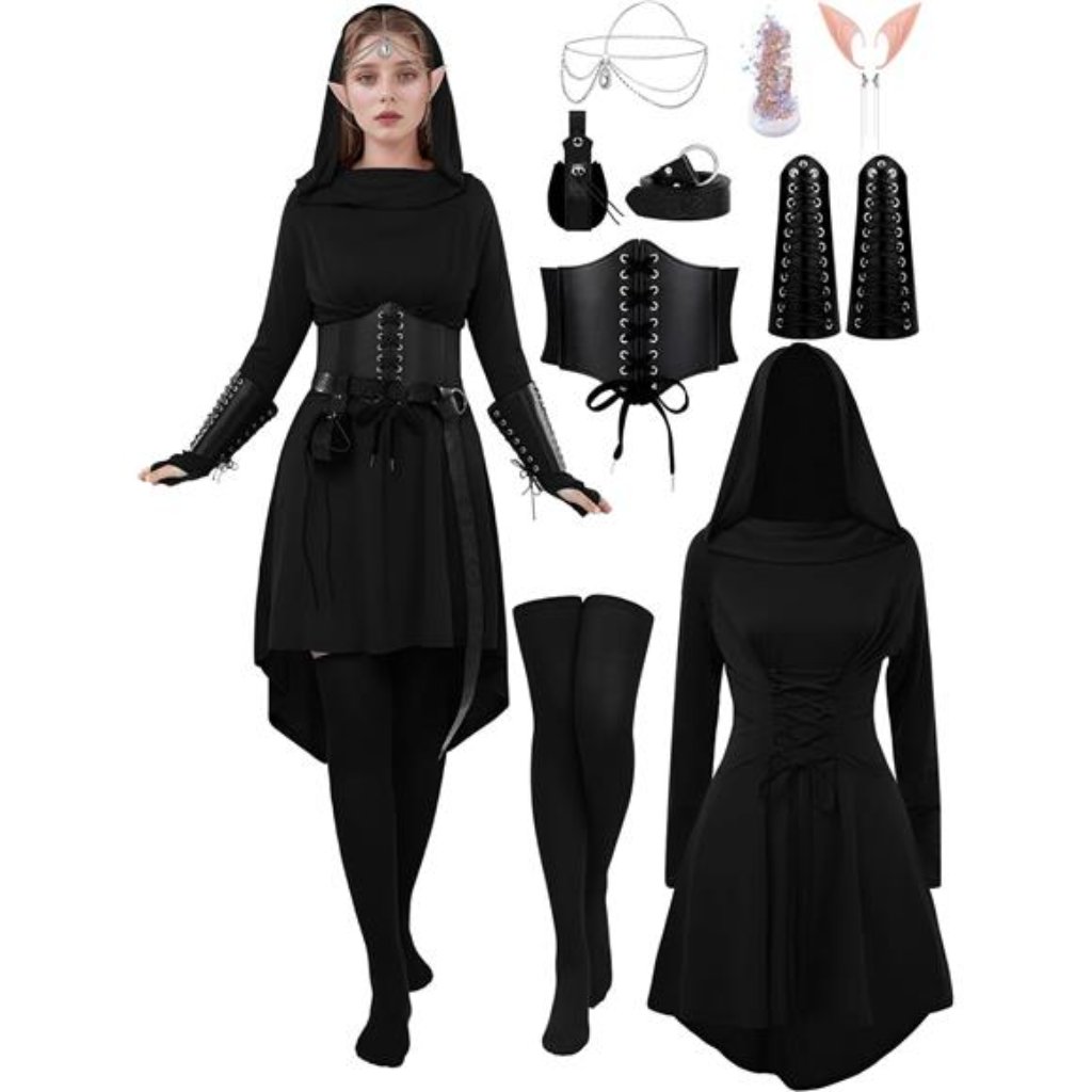 10 Pcs Women Medieval Renaissance Fairy Costumes Set